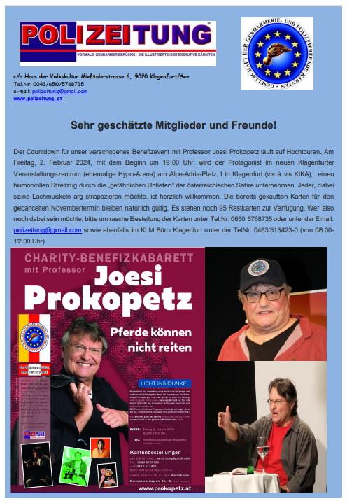Benefizabend mit Professor Prokopetz 